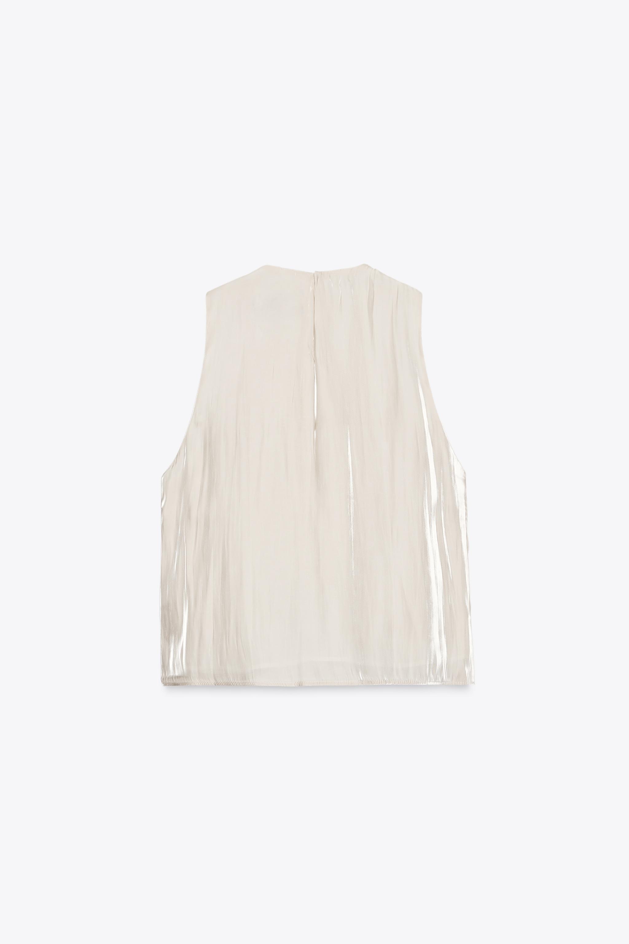 SPARKLY EFFECT RUFFLED TOP